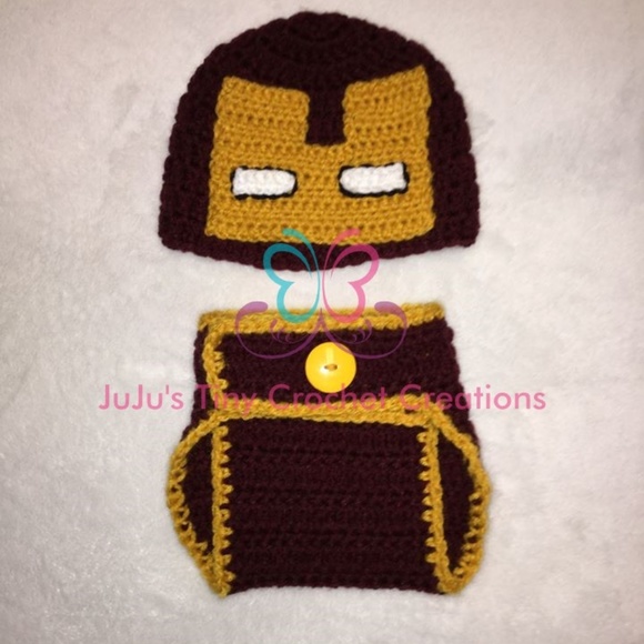 Crochet Infant Superhero Costume Photo Prop
